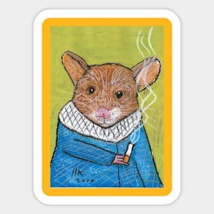 Smoking mouse #4 Sticker